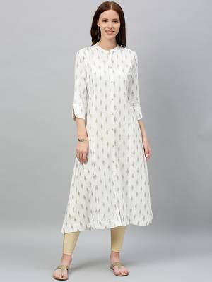 Grey Rayon stitched   kurta 4