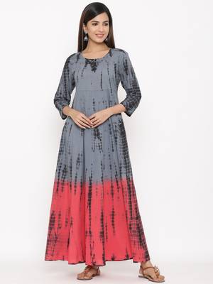 Grey Cotton stitched   kurta 1