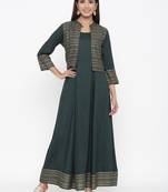 GREEN Rayon stitched   kurta