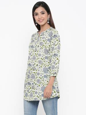 Off-white Rayon stitched   kurta 3