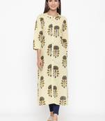 Off-white Cotton stitched   kurta