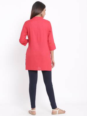 Peach Rayon stitched   kurta 2