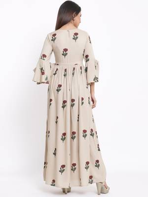 Off-white Rayon stitched   kurta 2