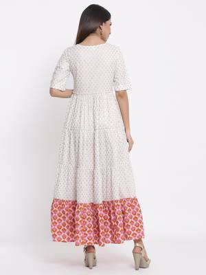 White Cotton stitched   kurta 2