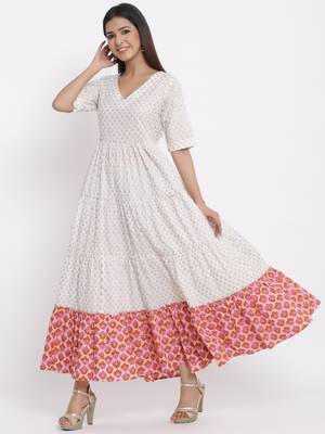 White Cotton stitched   kurta 3