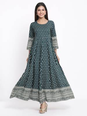 Dark Grey Rayon stitched   kurta 1