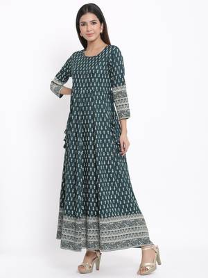 Dark Grey Rayon stitched   kurta 3