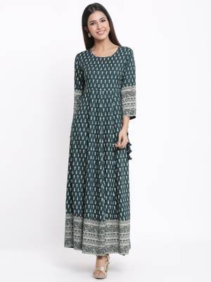 Dark Grey Rayon stitched   kurta 4