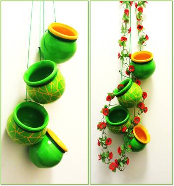 Green Mosaic Terracotta Hanging 1