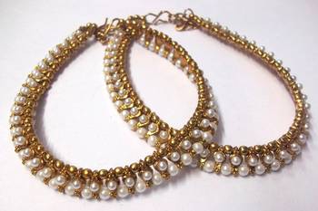 Golden pearl And Pearl Anklet 1
