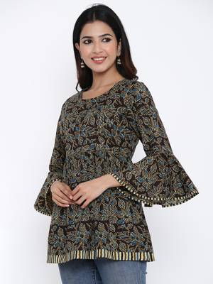 Brown Cotton stitched   kurta 3
