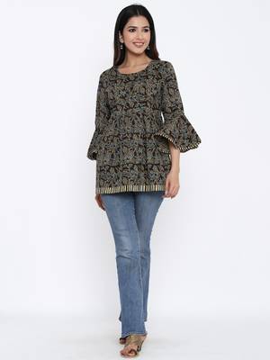 Brown Cotton stitched   kurta 4