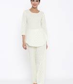 Yellow Cotton stitched   TOP with     Palazzo