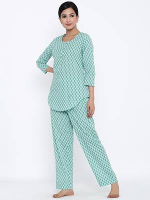 Blue Cotton stitched   TOP with     Palazzo 3
