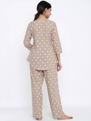 Cream Cotton stitched   TOP with     Palazzo 2