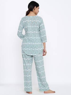 Grey Cotton stitched   TOP with     Palazzo 2