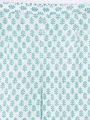 Green Cotton stitched   Kurta with     Palazzo with     Dupatta 4