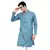 Blue plain cotton men-kurtas