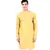 Yellow plain cotton men-kurtas