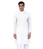 White plain cotton men-kurtas