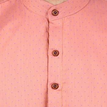 Pink plain cotton men-kurtas 5