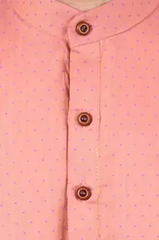 Pink plain cotton men-kurtas