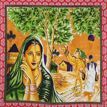 RED  Traditional Jaipuri  Cotton Double Bedsheet with 2 Pillow Covers 5