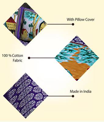 PURPLE  Traditional Jaipuri  Cotton Double Bedsheet with 2 Pillow Covers 4