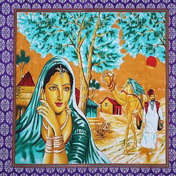 PURPLE  Traditional Jaipuri  Cotton Double Bedsheet with 2 Pillow Covers 5