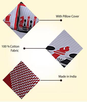 RED  Traditional Jaipuri  Cotton Double Bedsheet with 2 Pillow Covers 4