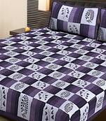 BLACK  Traditional Jaipuri  Cotton Double Bedsheet with 2 Pillow Covers