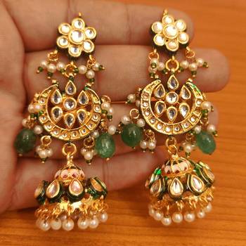 Green jhumkas 1