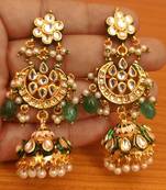 Green jhumkas