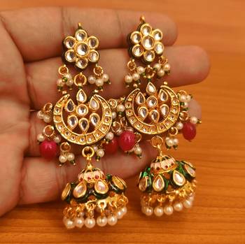 Red jhumkas 1