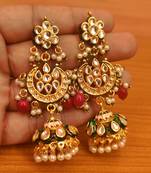 Red jhumkas