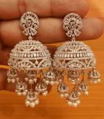 White jhumkas