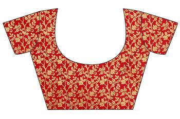 Red Woven Art Silk Blend Saree With Blouse 5