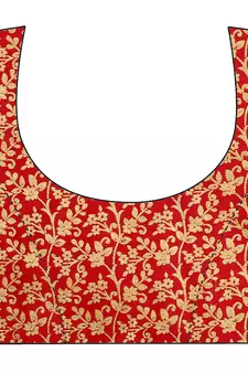 Red Woven Art Silk Blend Saree With Blouse