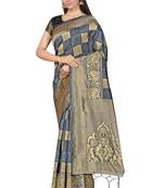 Multicolor Woven Art Silk Saree With Blouse