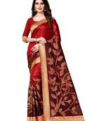 Multicolor Woven Art Silk Saree With Blouse