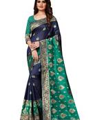 Multicolor Woven  Art Silk Saree With Blouse