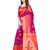 Multicolor woven banarasi silk saree with blouse