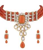 Orange agate necklaces