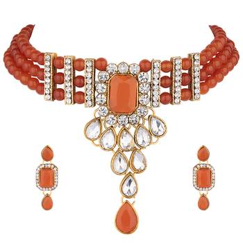 Orange agate necklaces 2