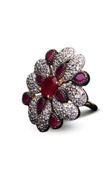 Multicolor gold plated antique gold Copper   Ring