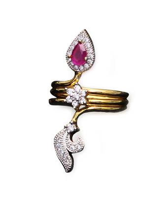 Multicolor gold plated antique gold Copper   Ring 1