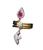 Multicolor gold plated antique gold Copper   Ring