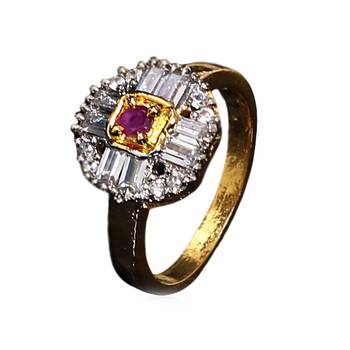 Multicolor gold plated antique gold Copper   Ring 1