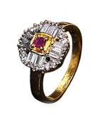 Multicolor gold plated antique gold Copper   Ring