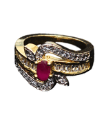 Multicolor gold plated antique gold Copper   Ring